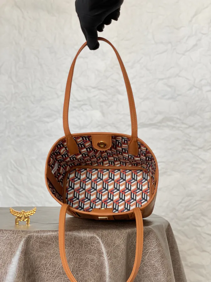 MCM Liz Visetos Mini Double Sided Tote Bag