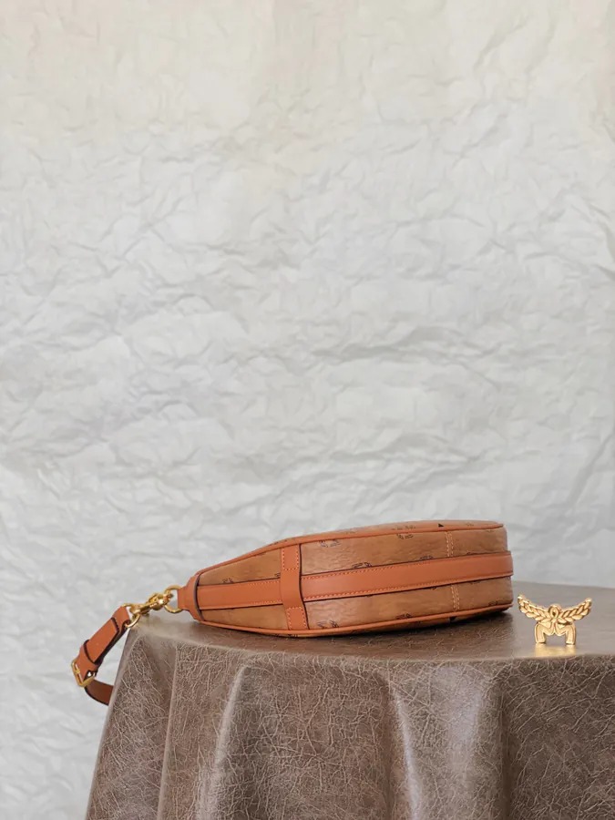 MCM Aren Hobo Half Moon Bucket Bag