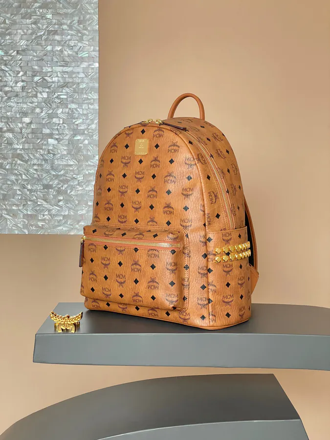 MCM Starke Visetos Medium Zippered Backpack