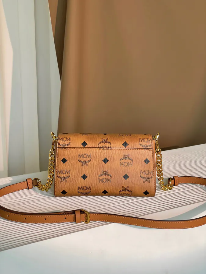 MCM Tracy Visetos Small Chain Envelope Bag