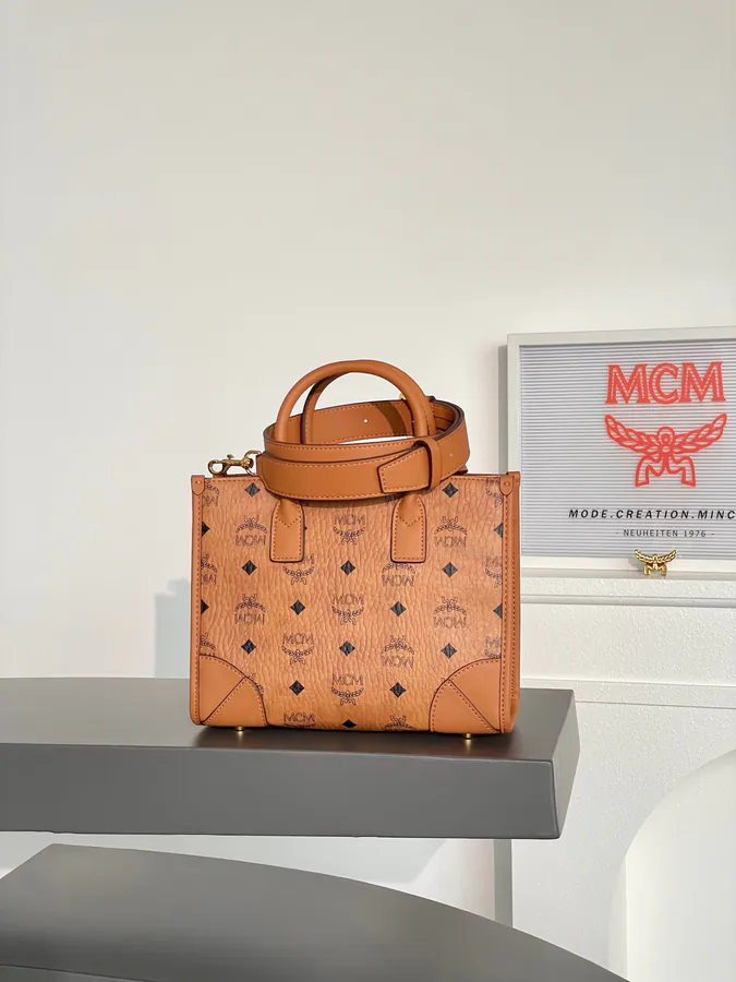 MCM München Visetos Mini Tote Bag