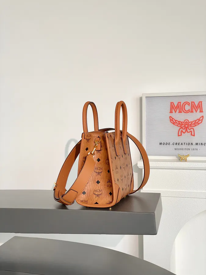 MCM München Visetos Mini Tote Bag