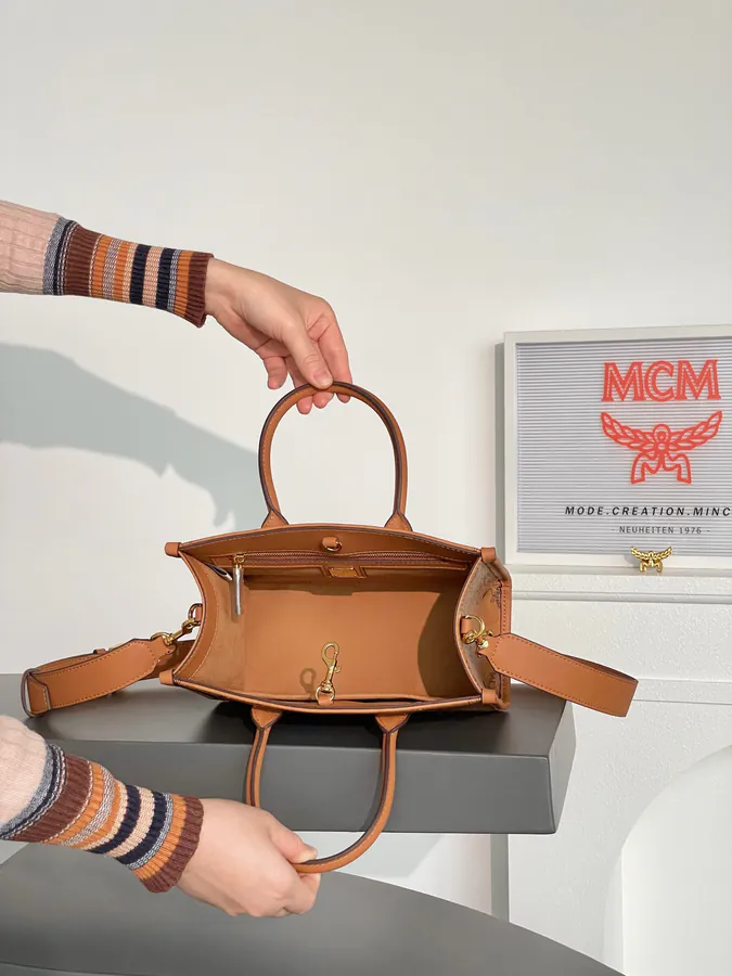 MCM München Visetos Mini Tote Bag