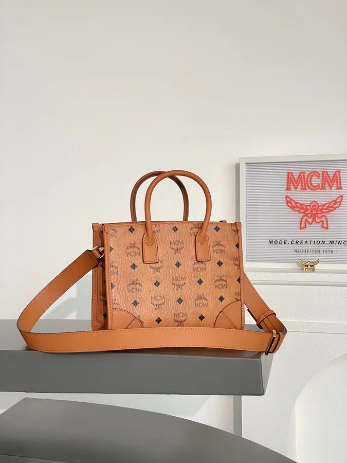 MCM München Visetos Mini Tote Bag