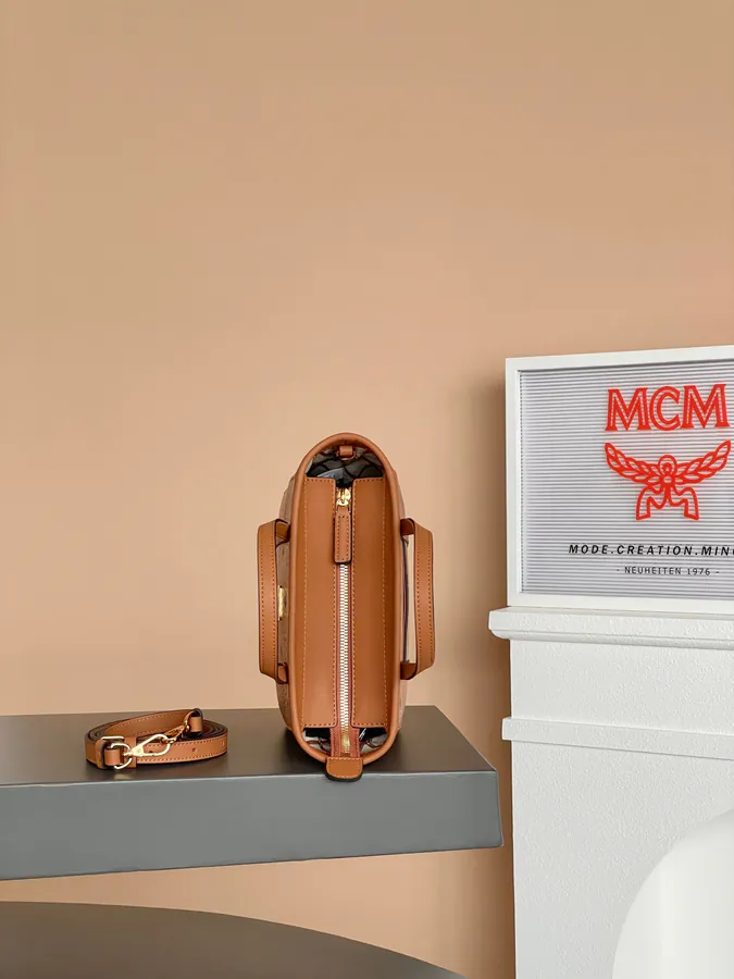MCM Arent Visetos Mini Classic Cognac Color