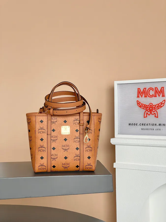 MCM Arent Visetos Mini Classic Cognac Color