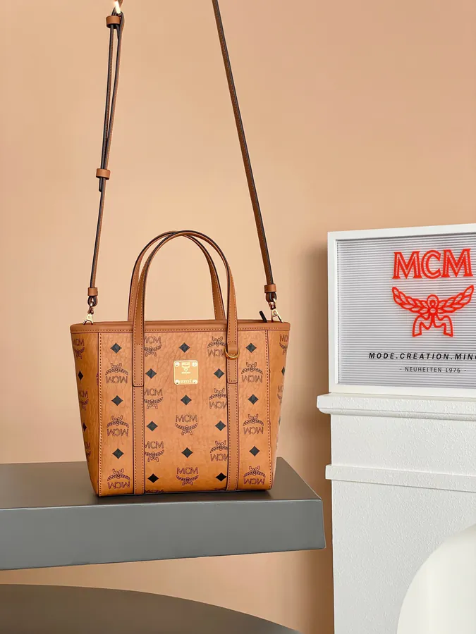 MCM Arent Visetos Mini Classic Cognac Color