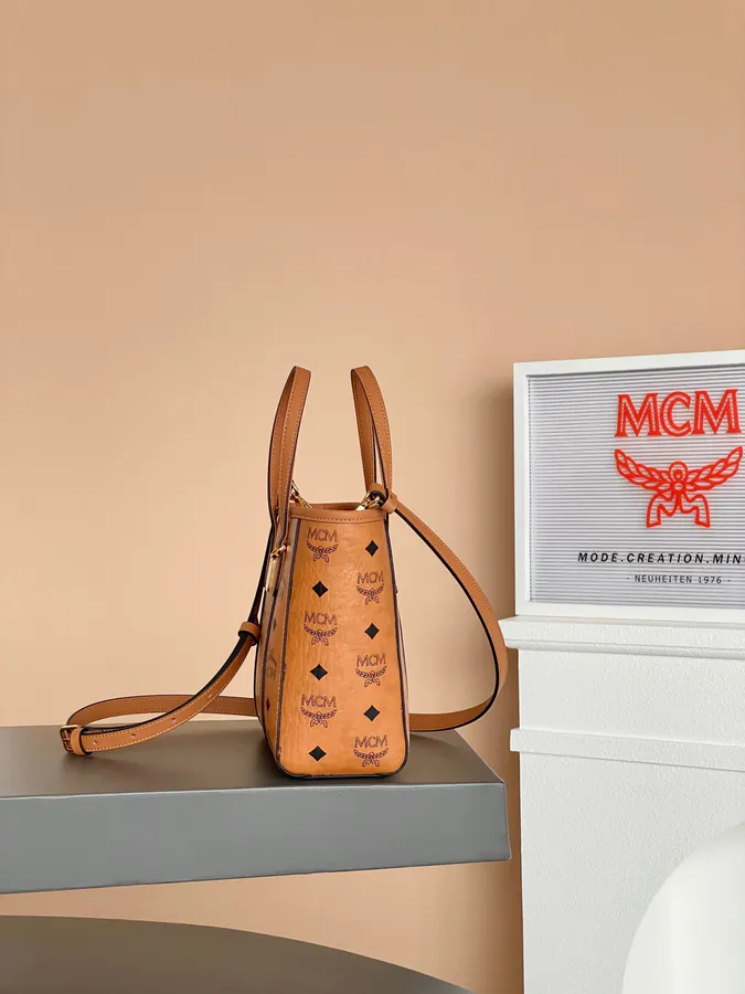 MCM Arent Visetos Mini Classic Cognac Color