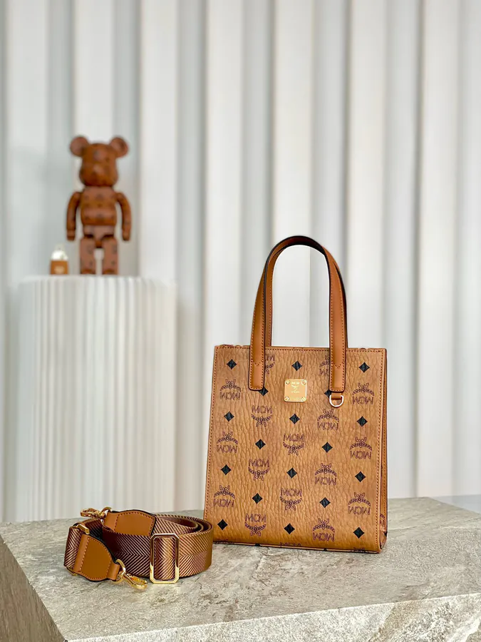 MCM Klassik Visetos Mini Tote Bag