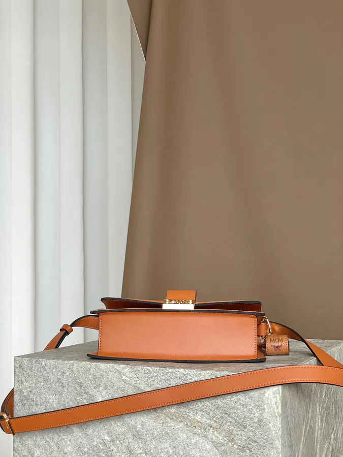 MCM Tracy Visetos Crossbody Satchel