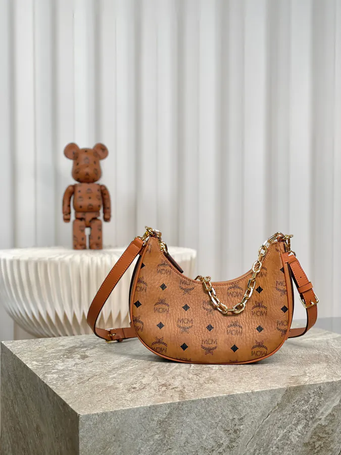 MCM Aren Hobo Half Moon Shape