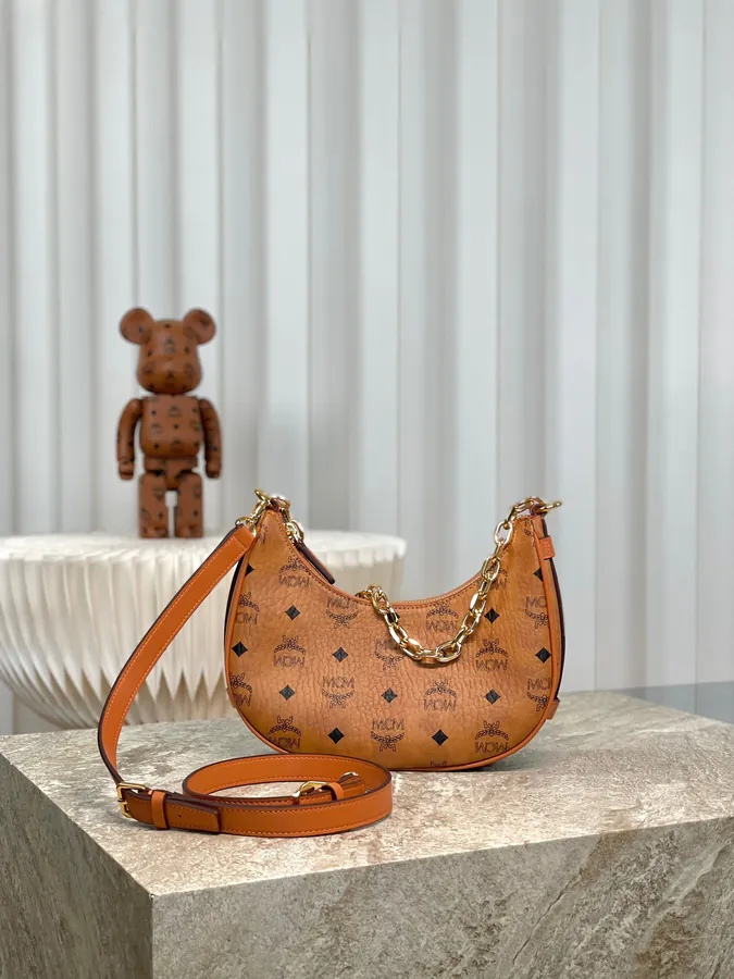 MCM Aren Hobo Half Moon Shape