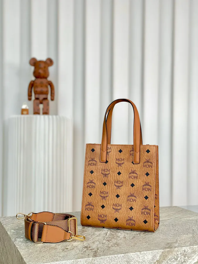 MCM Klassik Visetos Mini Bucket Bag