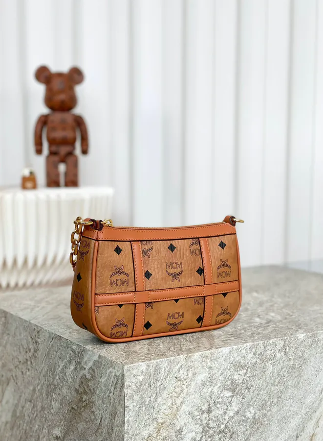 MCM Aren Visetos Mini Shoulder Bag