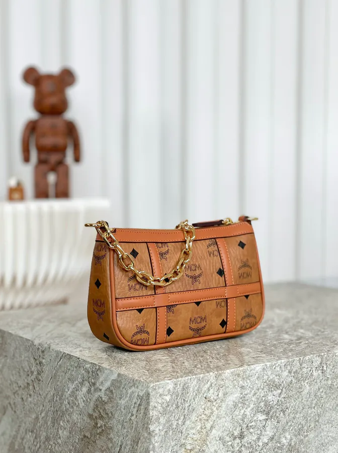 MCM Aren Visetos Mini Shoulder Bag