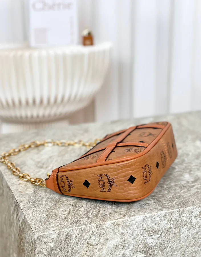 MCM Aren Visetos Mini Shoulder Bag
