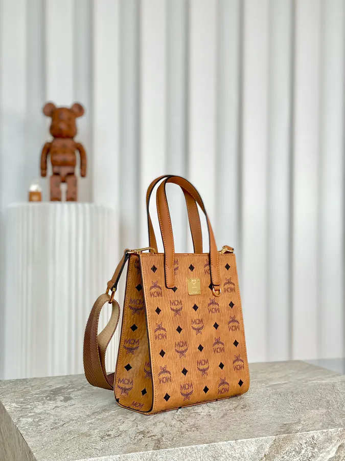 MCM Klassik Visetos Mini Bucket Bag