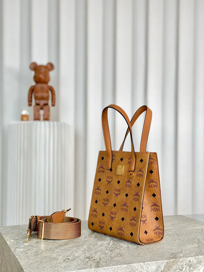 MCM Klassik Visetos Mini Bucket Bag