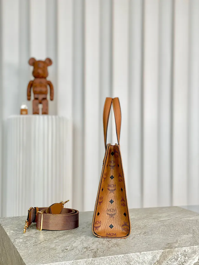MCM Klassik Visetos Mini Bucket Bag
