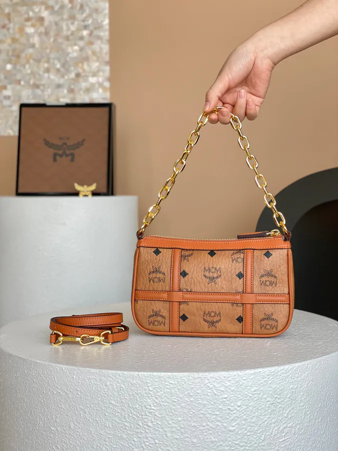 MCM Aren Visetos Mini Crossbody Bag