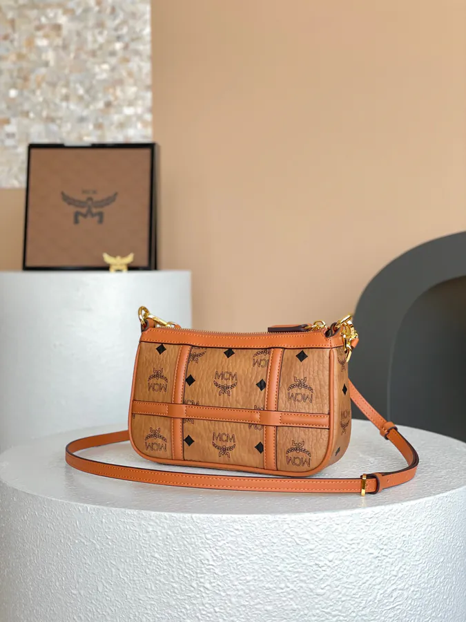 MCM Aren Visetos Mini Crossbody Bag