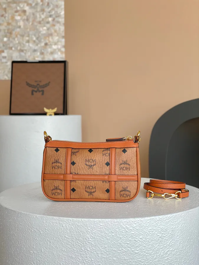 MCM Aren Visetos Mini Crossbody Bag
