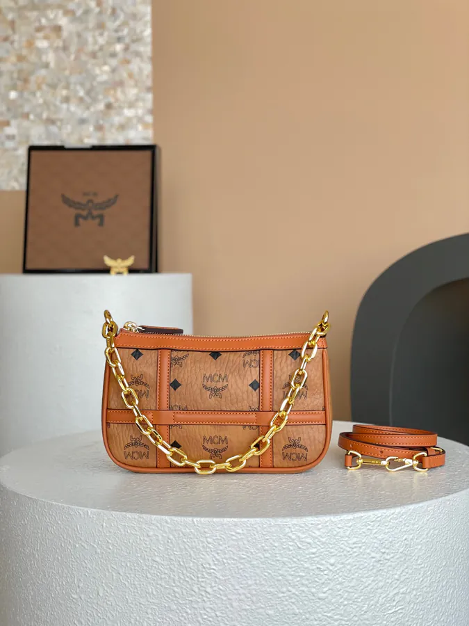 MCM Aren Visetos Mini Crossbody Bag