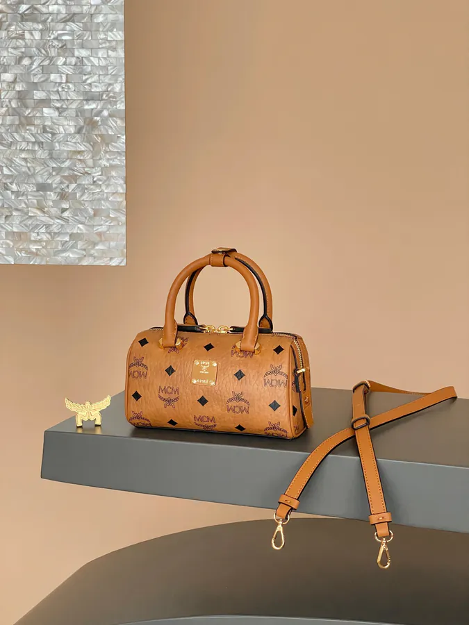 MCM Aren Essential Mini Boston Bag