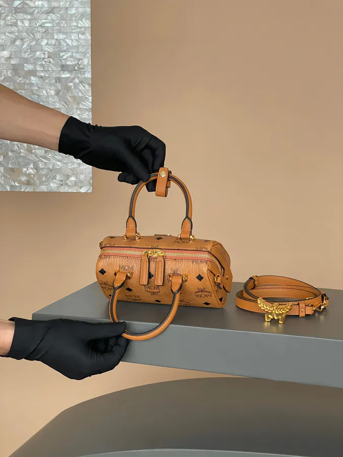 MCM Aren Essential Mini Boston Bag