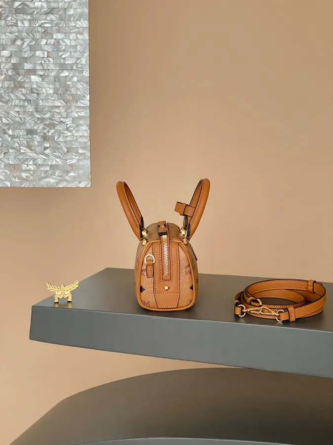 MCM Aren Essential Mini Boston Bag