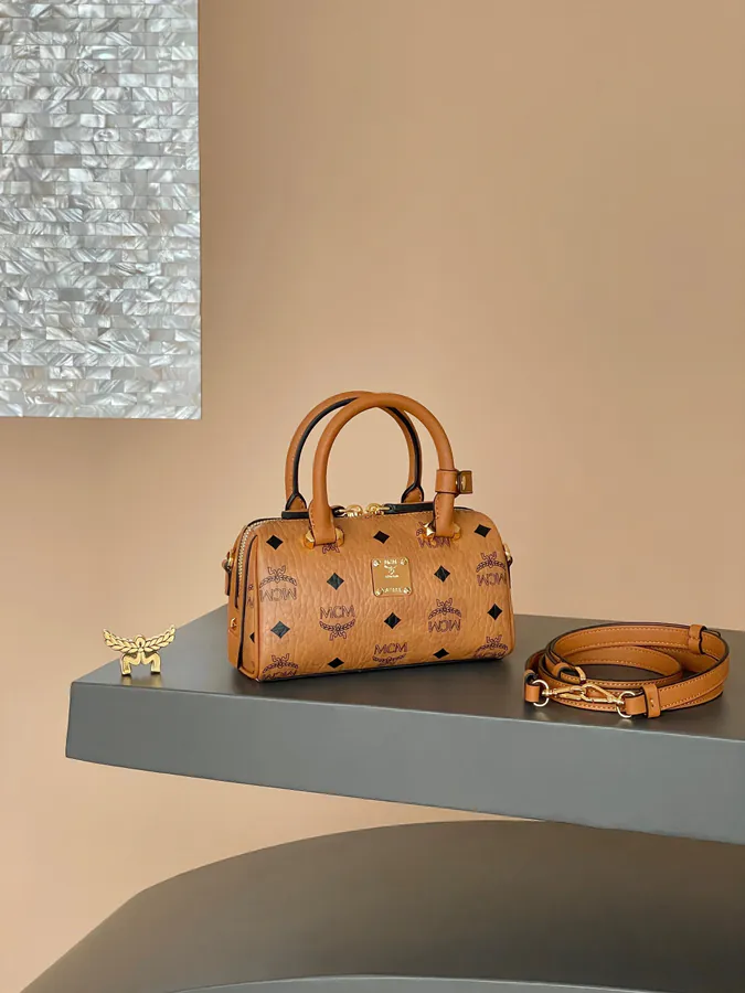 MCM Aren Essential Mini Boston Bag