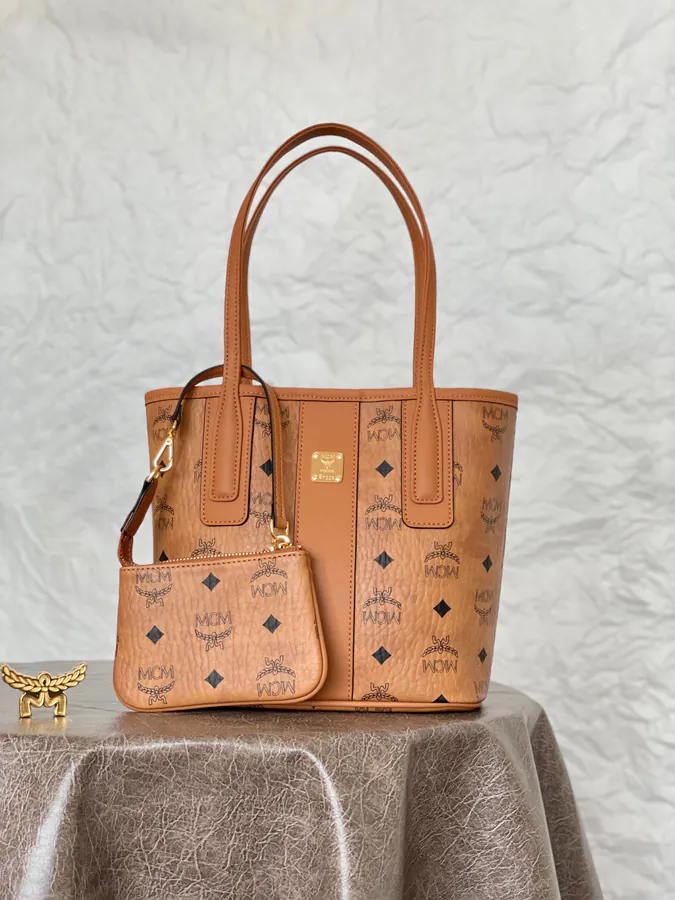 MCM Liz Visetos Mini Double Sided Tote Bag
