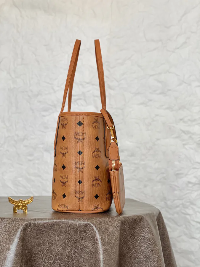 MCM Liz Visetos Mini Double Sided Tote Bag