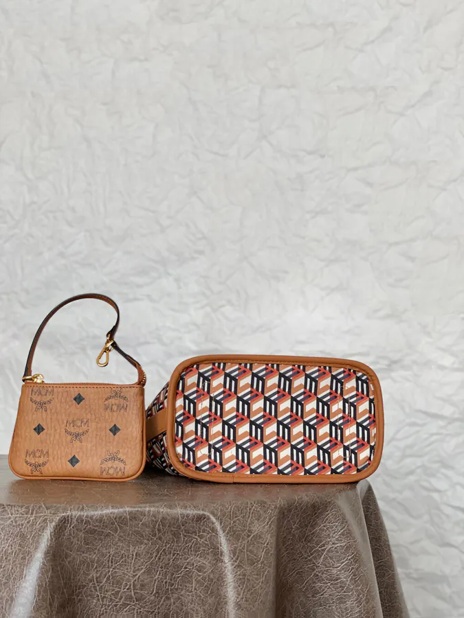 MCM Liz Visetos Mini Double Sided Tote Bag