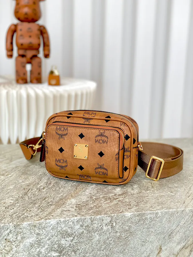 X Mini Shoulder Strap Camera Crossbody Bag by MCM