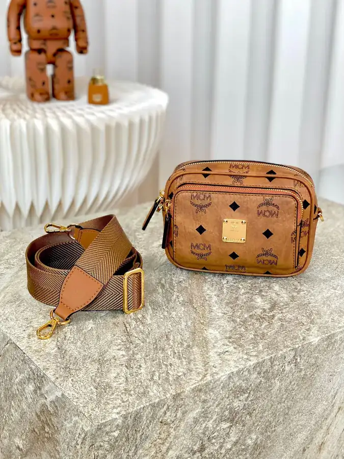 X Mini Shoulder Strap Camera Crossbody Bag by MCM