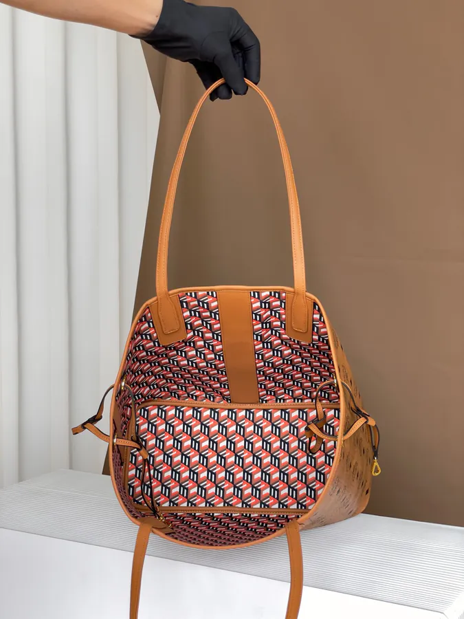 MCM Liz Visetos Medium Double Sided Shopping Bag