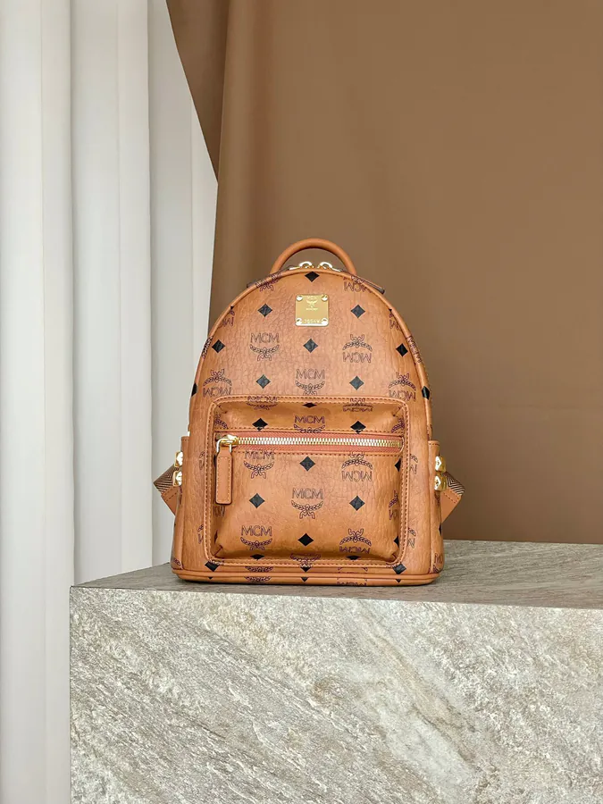MCM Stark Visetos Mini Backpack