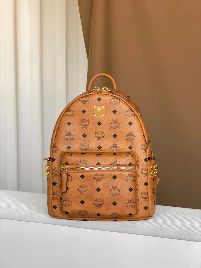 MCM Stark Visetos Small Backpack