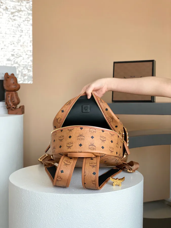 MCM Star Visetos Small to Medium Double Shoulder Bag