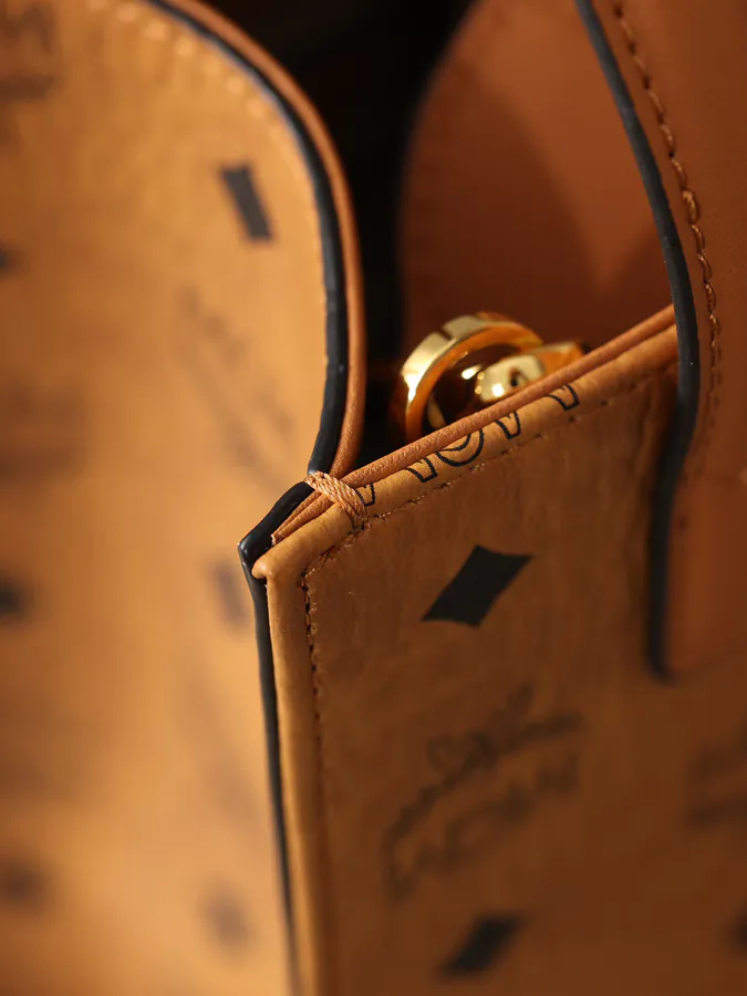 MCM Visetos Handbag with Nappa Trim, Perfect for Stylish Outfits