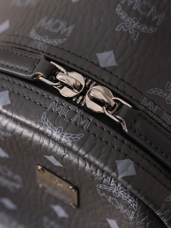 Stark Backpack Small and Medium Sizes Visetos Pattern and Nappa Leather