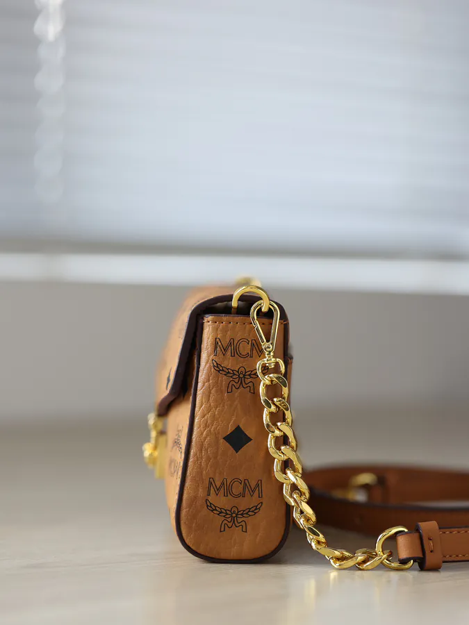 Mini P360 Bucket Bag with Chain Strap MCM Classic Design