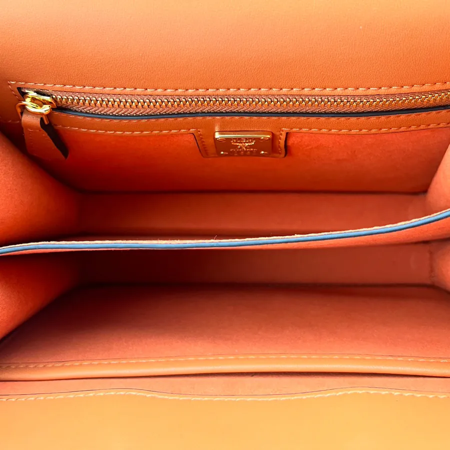 MCM Pasetia Visetos Tote Bag Champagne Color, Single Shoulder Crossbody