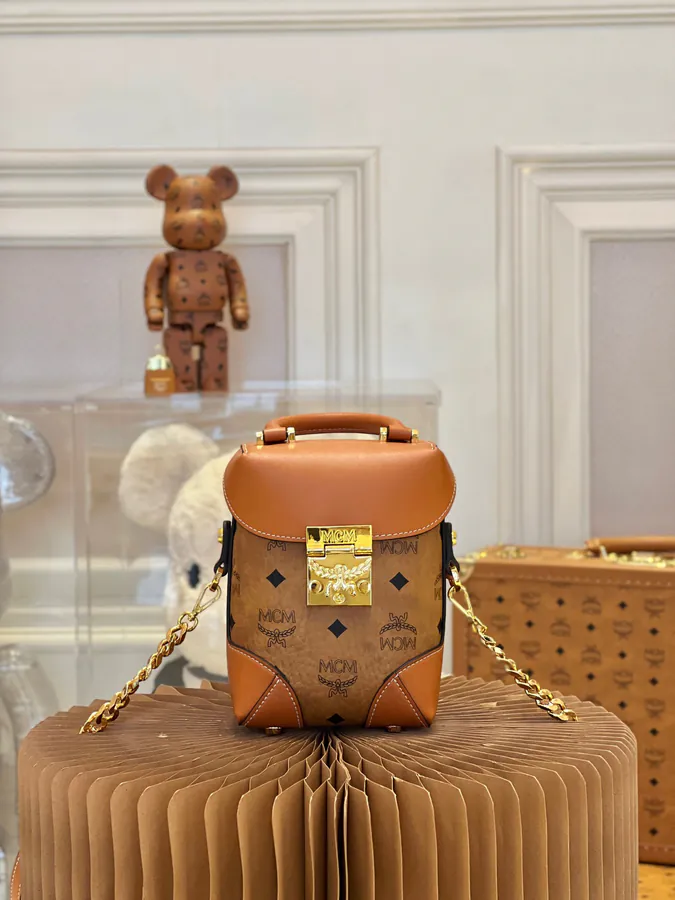 MCM Dry Cask Print Bucket Bag Exclusive Real Photo