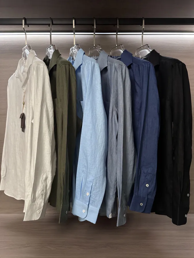 Lanvin 2025 New Collection Linen Long Sleeve Shirt