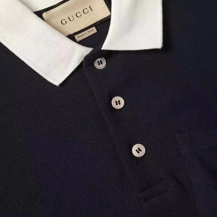 Gucc* 2025 New Green and Red Embroidered Polo Shirt