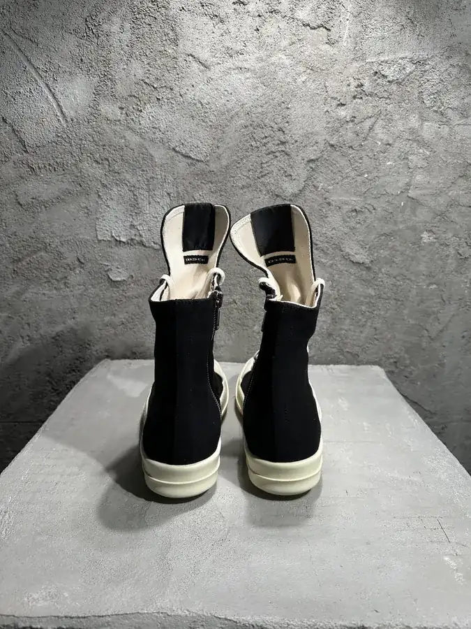 Ri Owens 2025SS Statement Embroidery Canvas High Top Sneaker