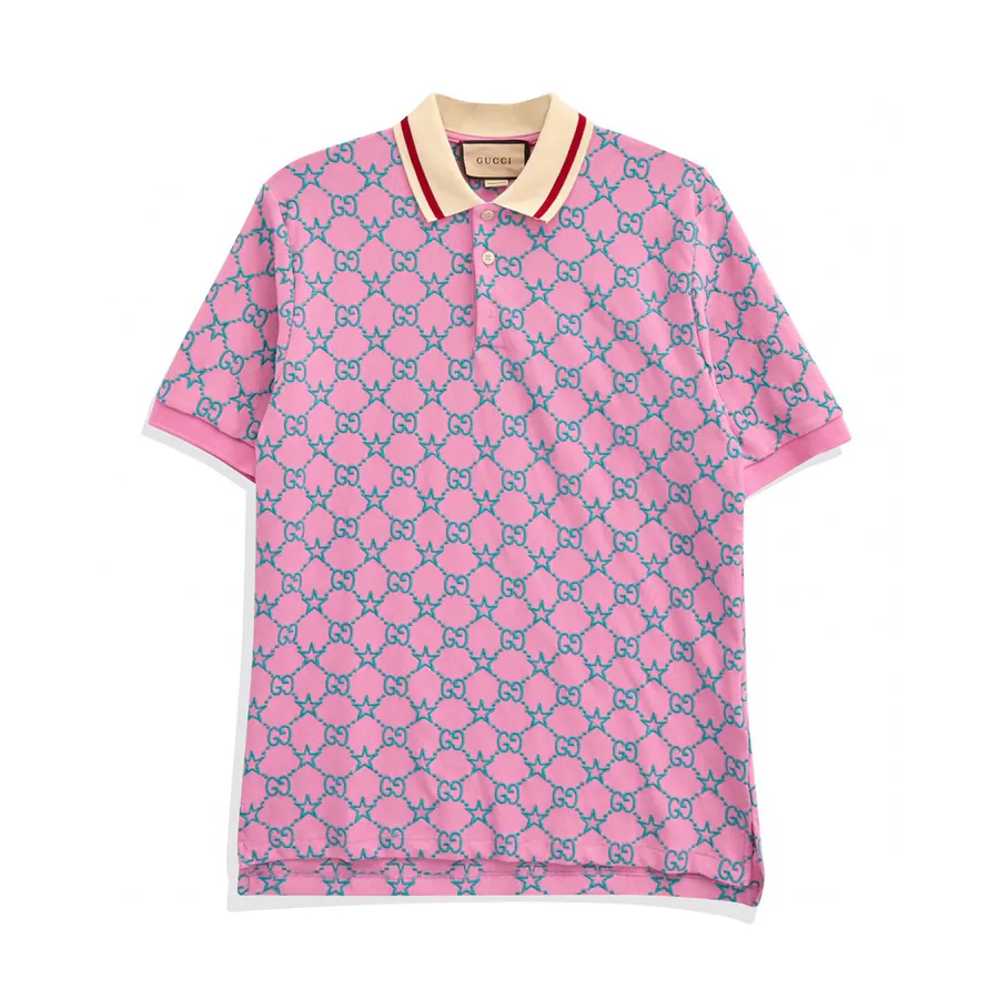 2022 Early Autumn 5 Star Embroidered Double G Short Sleeve Polo T Shirt