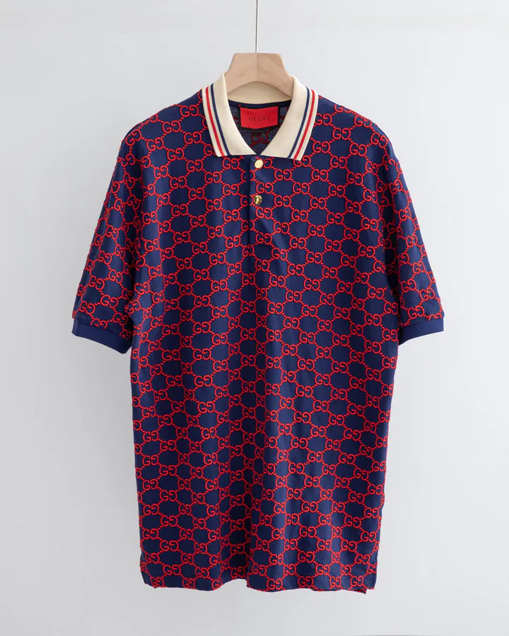 22SS Spring Summer Bestseller Embroidered Double G Logo Short Sleeve